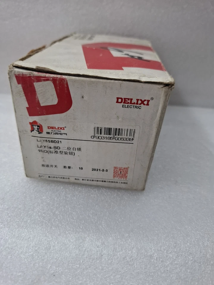 LOT OF 8 PCS DELIXI LAY5SBD1 & LAY5SBD PUSHBUTTON SWITCHS